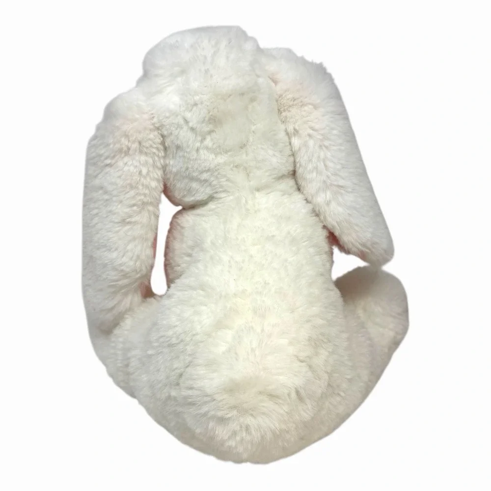 Cream White Plush Bunny‎ Rabbit Stuffed Animal Floppy Ears Pink Nose 10 Inch